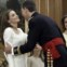Os gestos de carinho entre Letizia e Felipe esta manhã foram frequentes.