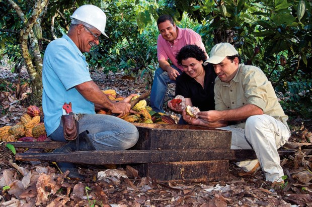 Quando tinham em mãos o produto que achavam perfeito, os Aquim quiseram torná-lo ainda mais perfeito: pediram a Oscar Niemeyer para o moldar a seu gosto e o resultado foi uma onda de chocolate