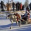 Mongólia, um concurso de trenós com renas em  