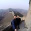 Uma das primeiras imagens da viagem, esta semana, na Grande Muralha da China