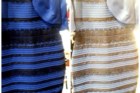À esquerda, a imagem do vestido com contraste acentuado, em azul e preto. À direita, a mesma fotografia mas com exposição elevada. 