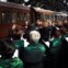 A partida do
comboio foi
assinalada
com pompa e
circunstância,
com direito
a coro de
música
clássica. Miguel Pires