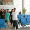 Kim Jong-un em visita ao terminal com a mulher, Ri Sol Ju. 
