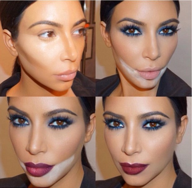 A socialite norte-americana Kim Kardashian é fã da técnica de contouring