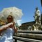 Em dia quente de Junho na Piazza della Signoria 