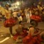 Foliões da escola de samba Estácio de Sá após o desfile no carnaval  Rio de Janeiro