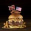 EUA, Las Vegas: ATOMIC! Burger junta cebolas fritas, jalapeños, tomate, rúcula e queijo Peperjack a um pão de brioche tostado e barrado com maionese sriracha