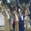As três finalistas, Miss França, Miss Haiti e Miss Colômbia