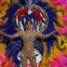 A candidata das Ilhas Virgens, Carolyn Carter, no desfile de trajes nacionais