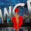 A candidata da França, e actual Miss Universo, no desfile de trajes nacionais ainda na fase preliminar da competição