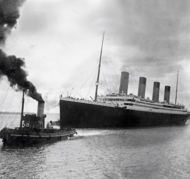O Titanic antes da partida de Southampton