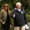 O casal Trump à saída de Washington para ir para o Texas