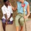 Durante uma visita de quatro dias a Luanda, ao lado de Sandra Tigica, uma rapariga que perdeu a perna num ataque aéreo em 1994