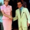 Ao lado do presidente da Argentina, Carlos Menem, em Novembro de 1995