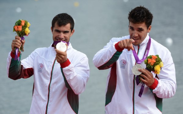 <p>Fernando Pimenta e Emanuel Silva conquistaram a única medalha portuguesa em Londres</p>