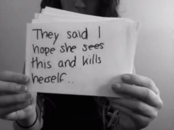 Imagem do vídeo que Amanda publicou no Youtube