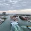O gigante da Royal Caribbean partiu de Miami pouco antes do pôr-do-sol