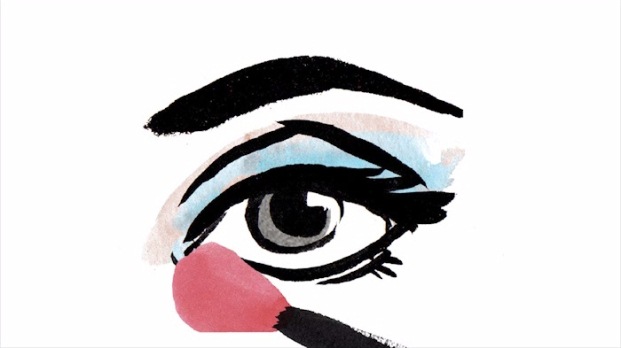 Passo a passo para os olhos esfumados azuis Armani 