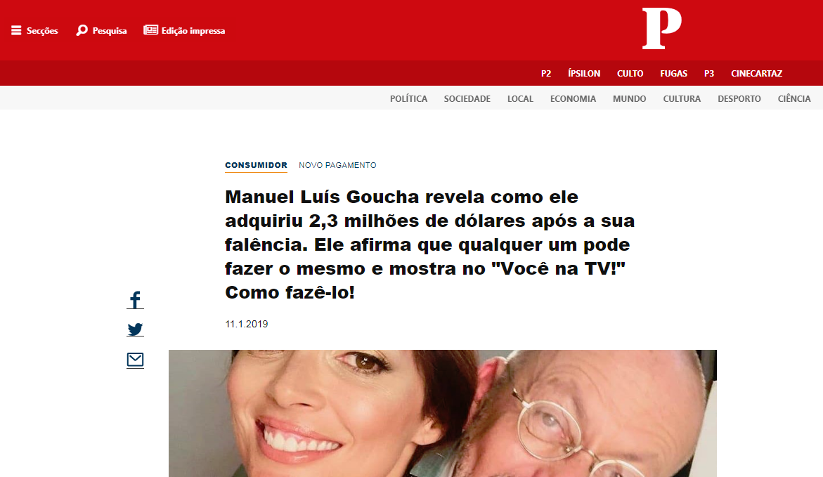 A falsa fortuna em bitcoins de Manuel Luís Goucha