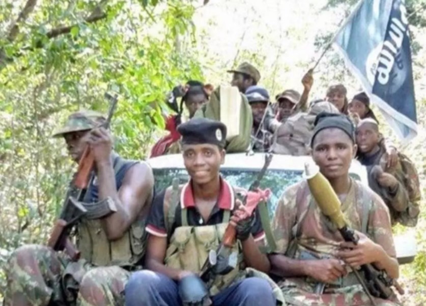 Uma imagem dos insurgentes de Cabo Delgado posta a circular nas redes sociais