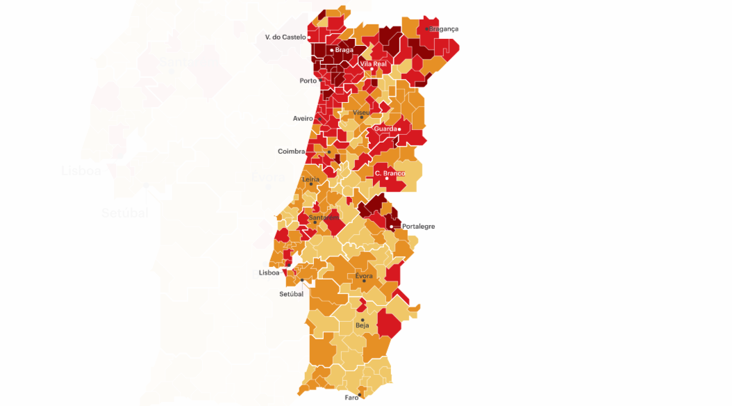 Mapa Portugal Concelhos