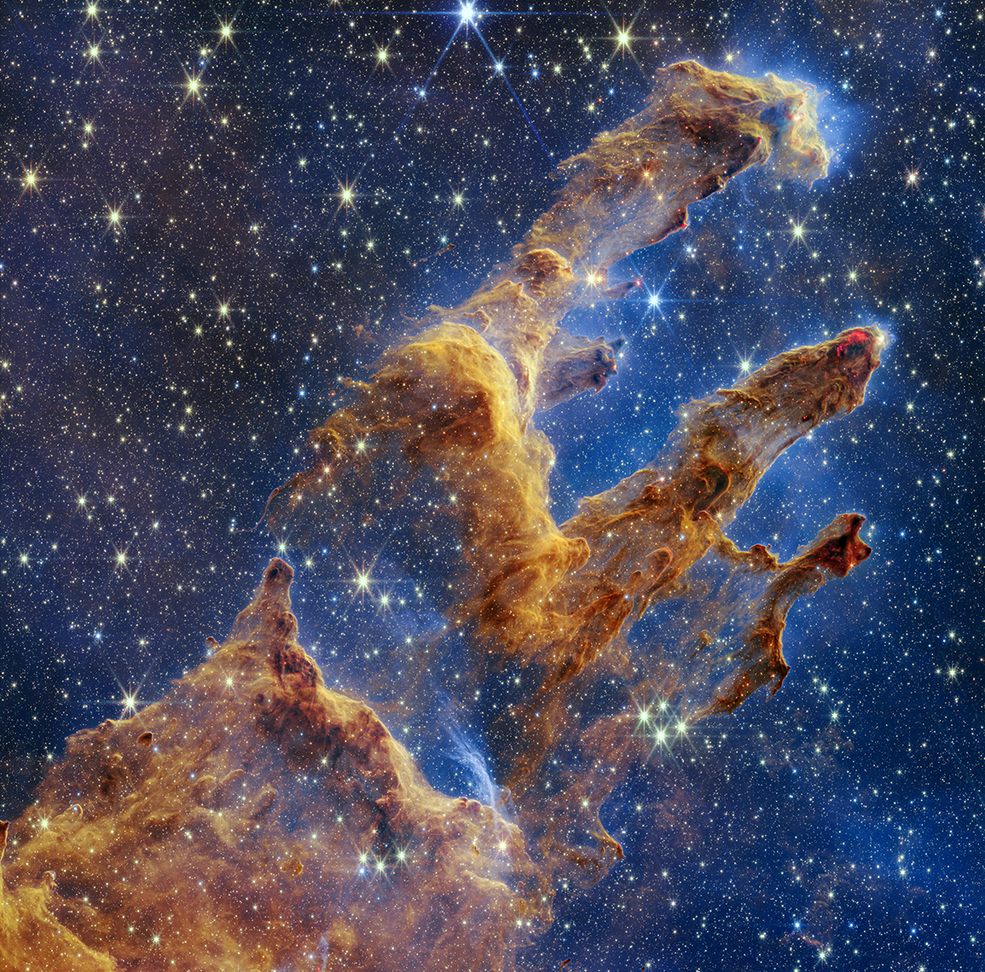 El Telescopio James Webb captura el centelleante universo de estrellas de los Pilares de la Creación |  NASA