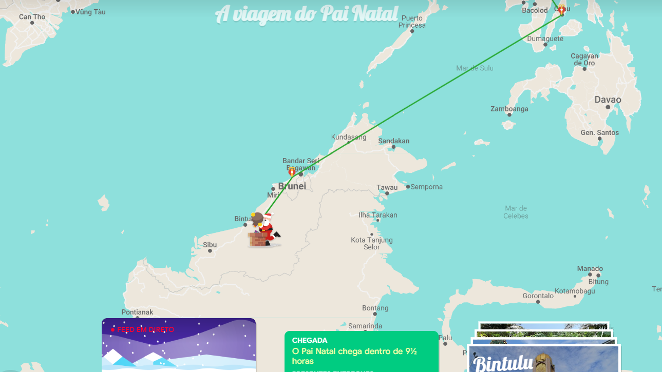 Google disponibiliza trajeto do Papai Noel em tempo real - Verso