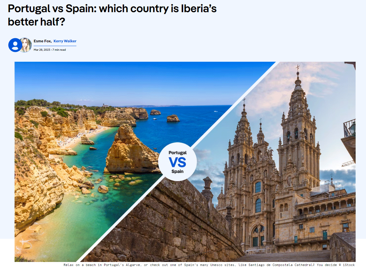Portugal vs Espanha, qual é o melhor país? Há “batalha” na Lonely