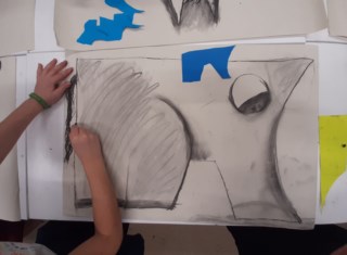 Como desenhar como desenhar um dinossauro com sua mão - pt
