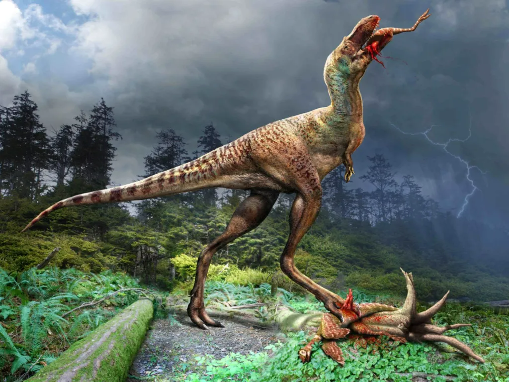 Fósil muestra dinosaurios desmembrados en el vientre del ‘primo’ T-rex |  Paleontología
