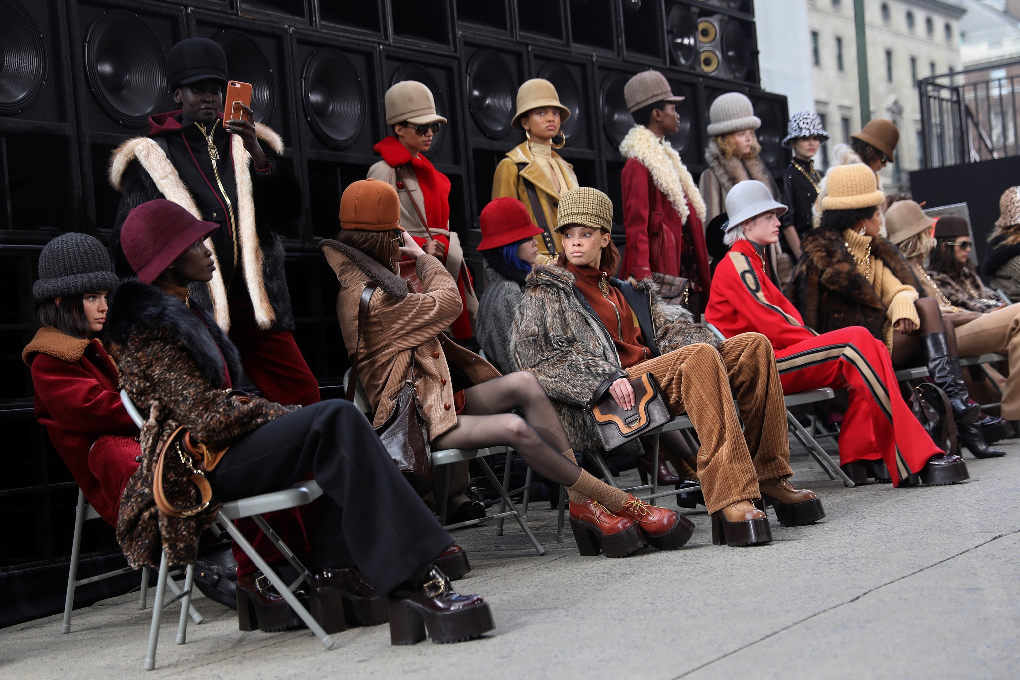 Models present creations from the Marc Jacobs Fall/Winter 2017 collection during New York Fashion Week in the Manhattan borough of New York, U.S., February 16, 2017. REUTERS/Shannon Stapleton