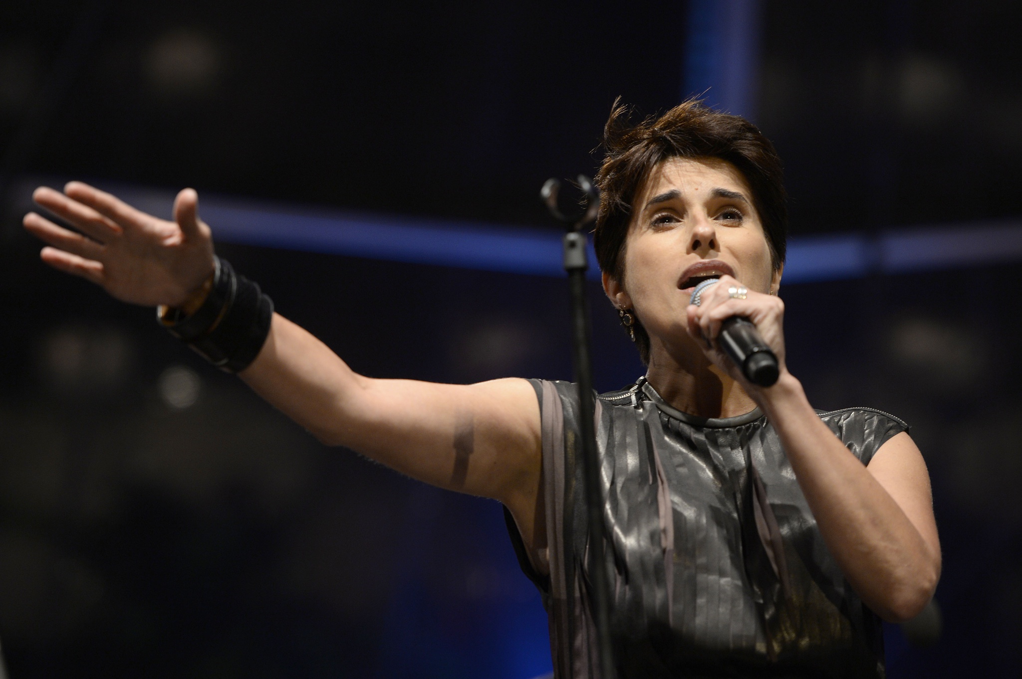 fvl FERNANDO VELUDO/ NFACTOS para P?BLICO - 26 JULHO 2014 - portugal, Vila Nova de Gaia, serra do pilar - concerto de Cristina Branco (na foto), Caman? e Orquestra da Casa da M?sica no Festival Cais de Fado