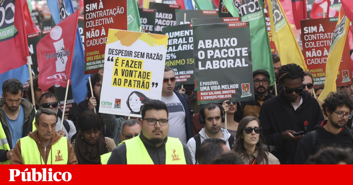 Thousands protested in Lisbon and Porto against the labour package
