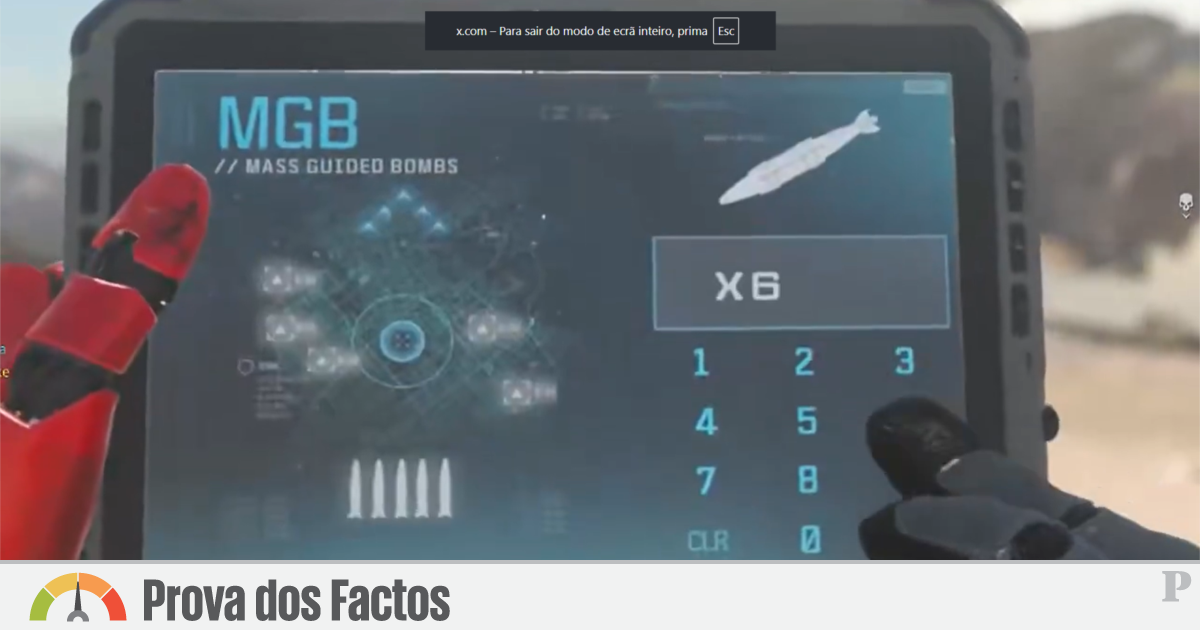 Casa Branca utiliza imagens de videojogo em vídeo sobre o Irão | Prova dos Factos Casa Branca utiliza imagens de videojogo em vídeo sobre o Irão | Prova dos Factos