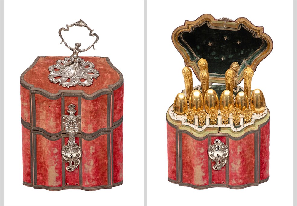 The gold cutlery set from the reign of King John V that went to Maastricht and will return home