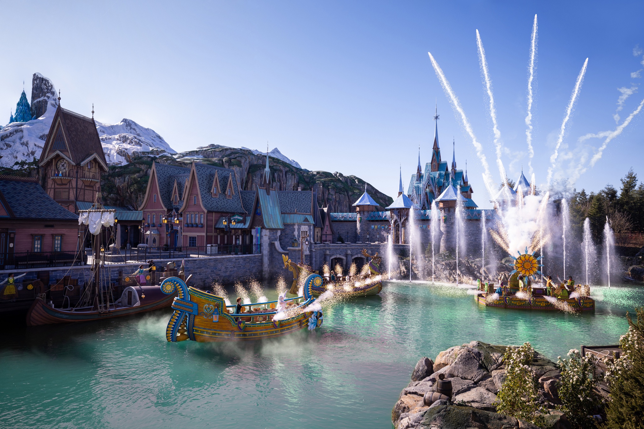 A Celebration in Arendelle, a show on Arendelle Bay in World of Frozen at Disney Adventure World, Disneyland Paris, France