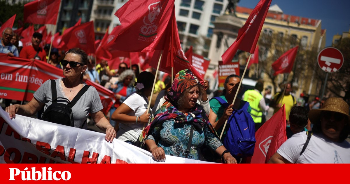 Thousands of workers marched again in Lisbon against the labour package