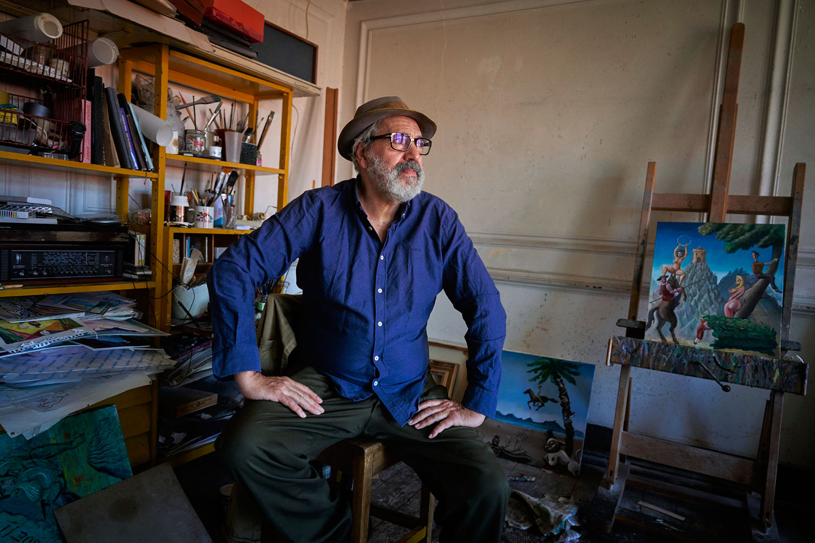 RG Rui Gaudêncio - 1 Junho 2026 - Portugal, Lisboa - Manuel João Vieira, músico, artista plástico, empresário e professor, no seu atelier em Lisboa. Público