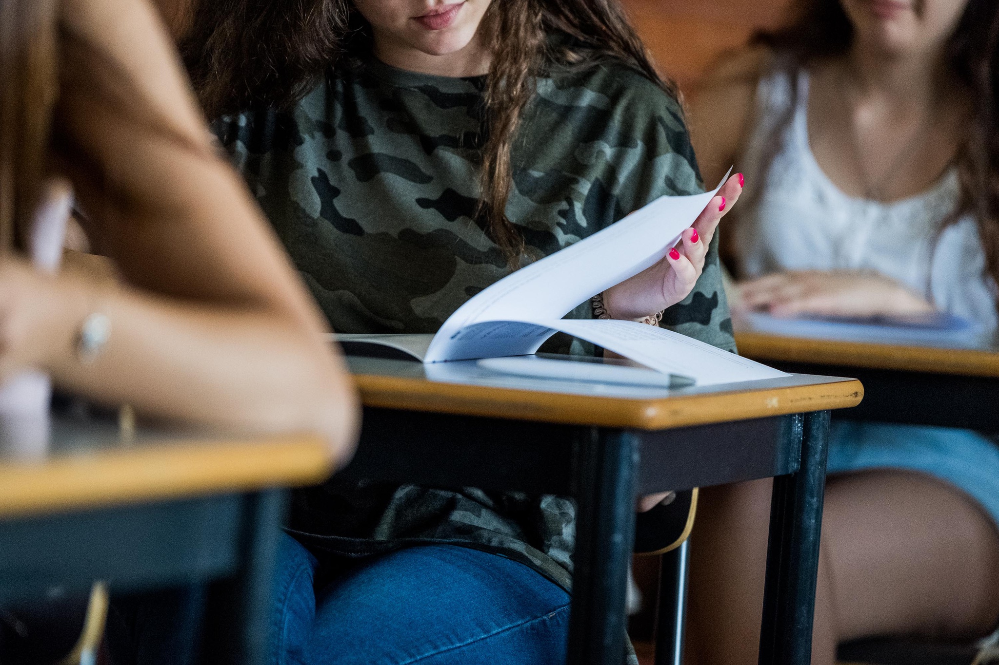 RG Rui Gaudencio - 19 Junho 2018 - PORTUGAL, Lisboa - Dia de exame nacional de portugues do 12? ano, 1? Fase - na escola secundaria Padre Antonio Vieira