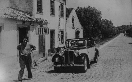 Foto histórica na parede do restaurante, que já existe há 70 anos