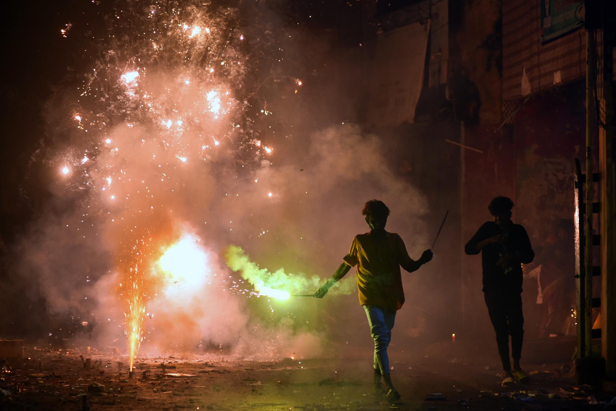 Banco de imagens : fogo, Diwali, agua, fogos de artifício, evento