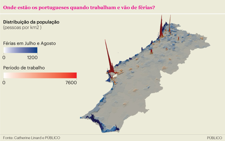 Mapa da distribuição da população brasileira em Portugal por