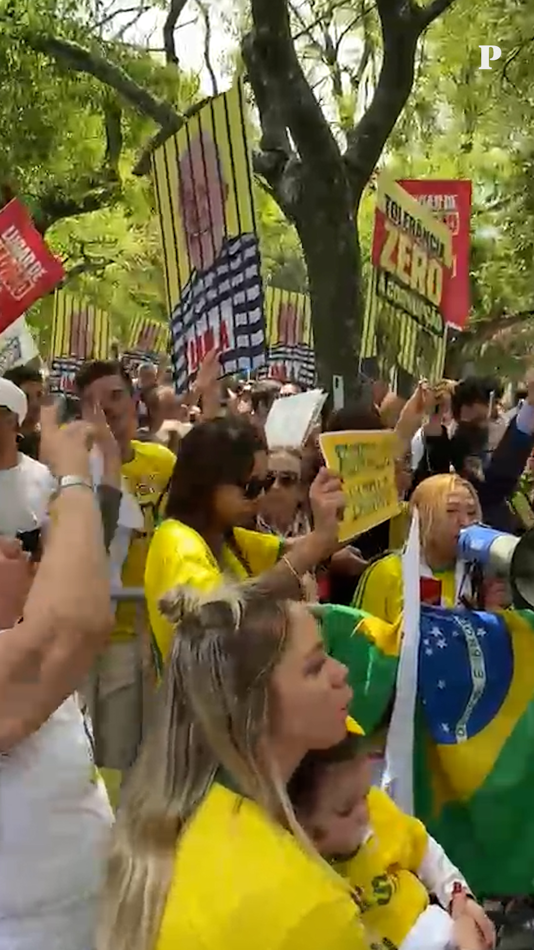 Chega protesters demonstrate against Lula during visit to Lisbon